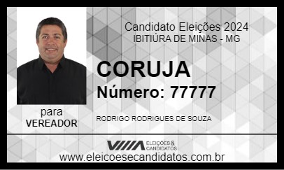 Candidato CORUJA 2024 - IBITIÚRA DE MINAS - Eleições