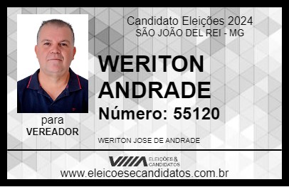 Candidato WERITON ANDRADE 2024 - SÃO JOÃO DEL REI - Eleições