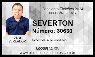 Candidato SEVERTON 2024 - UBERLÂNDIA - Eleições