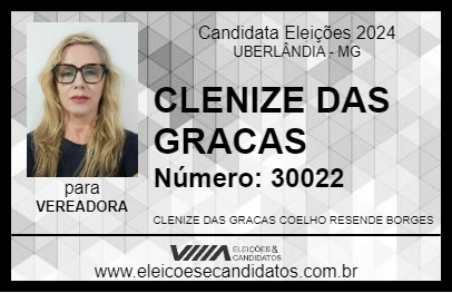 Candidato CLENIZE COELHO 2024 - UBERLÂNDIA - Eleições