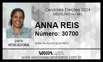 Candidato ANNA REIS 2024 - UBERLÂNDIA - Eleições