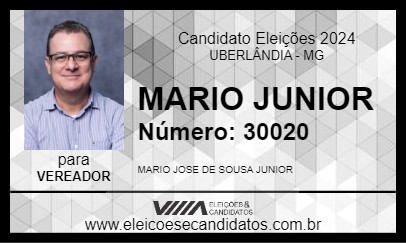 Candidato MARIO JUNIOR 2024 - UBERLÂNDIA - Eleições