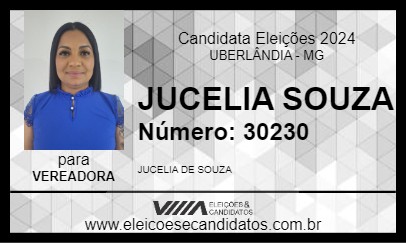 Candidato JUCELIA SOUZA 2024 - UBERLÂNDIA - Eleições