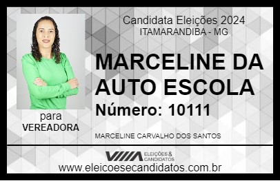 Candidato MARCELINE DA AUTO ESCOLA 2024 - ITAMARANDIBA - Eleições