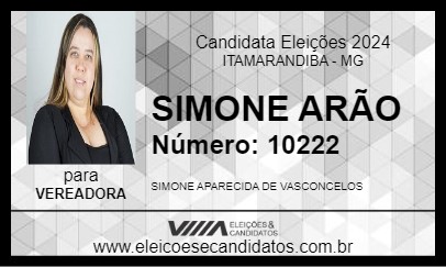 Candidato SIMONE ARÃO 2024 - ITAMARANDIBA - Eleições