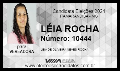 Candidato LÉIA ROCHA 2024 - ITAMARANDIBA - Eleições