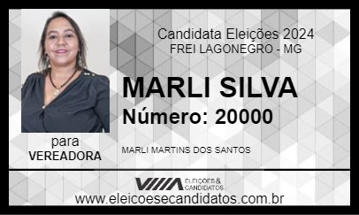 Candidato MARLI SILVA 2024 - FREI LAGONEGRO - Eleições