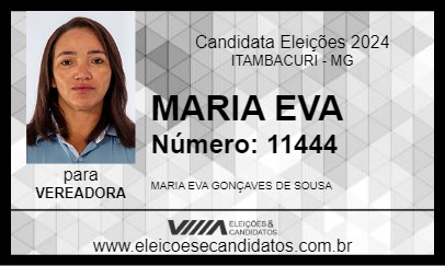 Candidato MARIA EVA 2024 - ITAMBACURI - Eleições