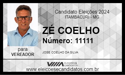 Candidato ZÉ COELHO 2024 - ITAMBACURI - Eleições