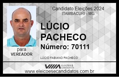 Candidato LÚCIO PACHECO 2024 - ITAMBACURI - Eleições