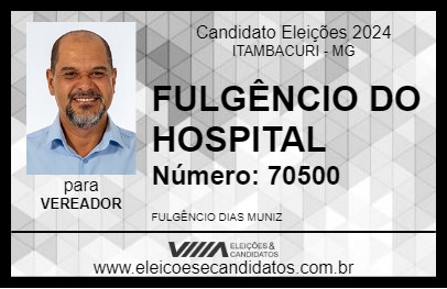 Candidato FULGÊNCIO DO HOSPITAL 2024 - ITAMBACURI - Eleições