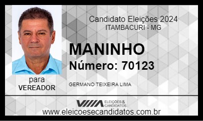 Candidato MANINHO 2024 - ITAMBACURI - Eleições