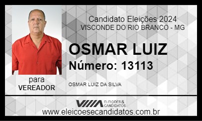 Candidato OSMAR LUIZ 2024 - VISCONDE DO RIO BRANCO - Eleições