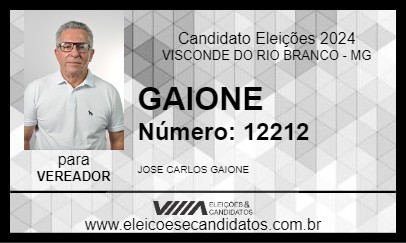 Candidato GAIONE 2024 - VISCONDE DO RIO BRANCO - Eleições