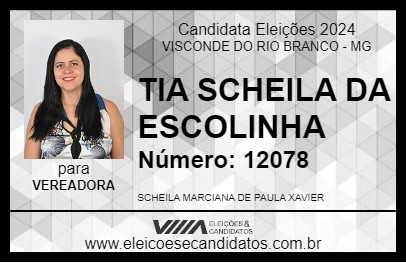 Candidato TIA SCHEILA DA ESCOLINHA 2024 - VISCONDE DO RIO BRANCO - Eleições