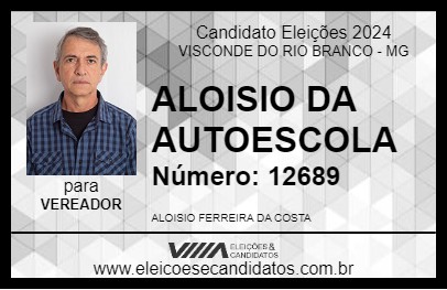 Candidato ALOISIO DA AUTOESCOLA 2024 - VISCONDE DO RIO BRANCO - Eleições