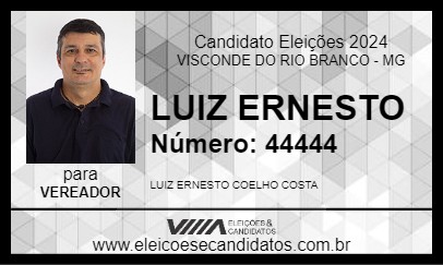 Candidato LUIZ ERNESTO 2024 - VISCONDE DO RIO BRANCO - Eleições