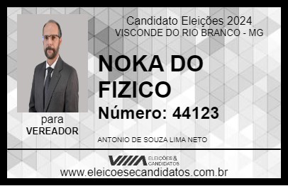 Candidato NOKA DO FIZICO 2024 - VISCONDE DO RIO BRANCO - Eleições