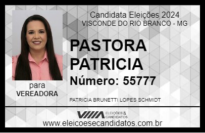 Candidato PASTORA PATRICIA 2024 - VISCONDE DO RIO BRANCO - Eleições