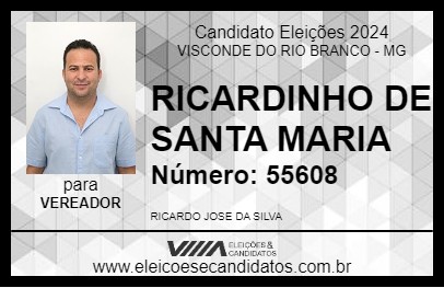 Candidato RICARDINHO DE SANTA MARIA 2024 - VISCONDE DO RIO BRANCO - Eleições