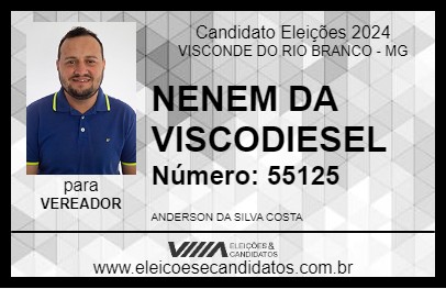 Candidato NENEM DA VISCODIESEL 2024 - VISCONDE DO RIO BRANCO - Eleições