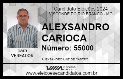 Candidato ALEXSANDRO CARIOCA 2024 - VISCONDE DO RIO BRANCO - Eleições