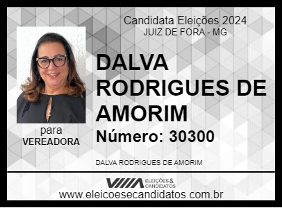 Candidato DALVA RODRIGUES DE AMORIM 2024 - JUIZ DE FORA - Eleições