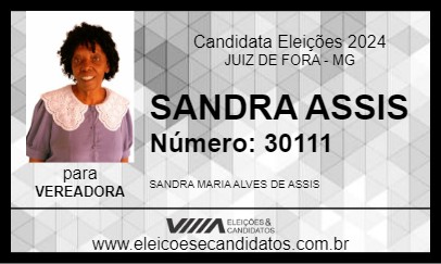 Candidato SANDRA ASSIS 2024 - JUIZ DE FORA - Eleições