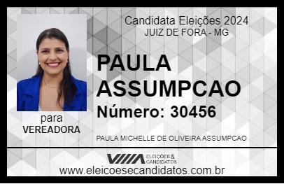 Candidato PAULA ASSUMPCAO 2024 - JUIZ DE FORA - Eleições