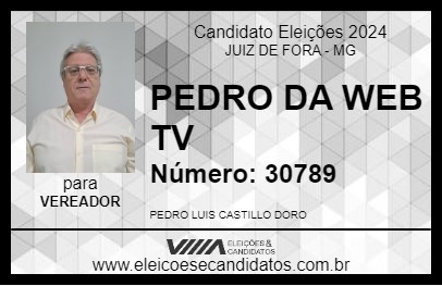 Candidato PEDRO DA WEB TV 2024 - JUIZ DE FORA - Eleições