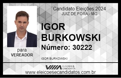 Candidato IGOR BURKOWSKI 2024 - JUIZ DE FORA - Eleições