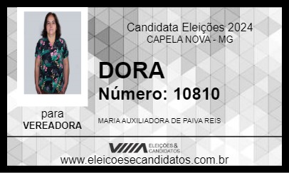 Candidato DORA 2024 - CAPELA NOVA - Eleições