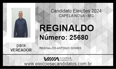 Candidato REGINALDO 2024 - CAPELA NOVA - Eleições