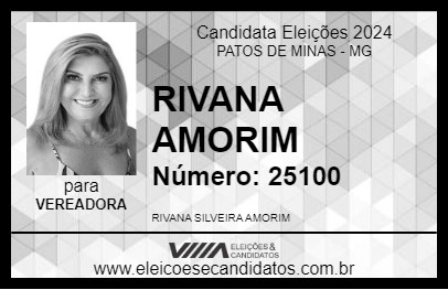 Candidato RIVANA AMORIM 2024 - PATOS DE MINAS - Eleições