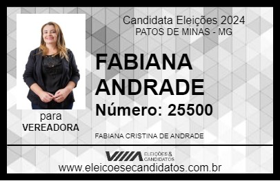 Candidato FABIANA ANDRADE 2024 - PATOS DE MINAS - Eleições