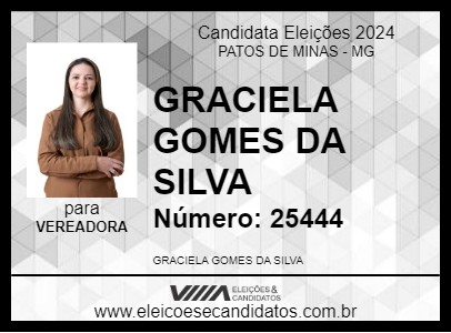 Candidato GRACIELA GOMES DA SILVA 2024 - PATOS DE MINAS - Eleições