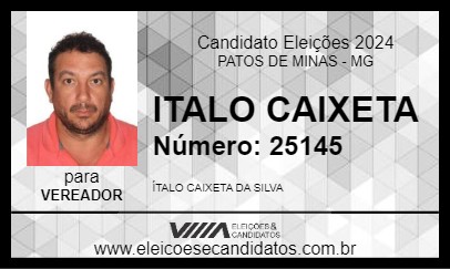 Candidato ITALO CAIXETA 2024 - PATOS DE MINAS - Eleições