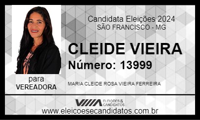 Candidato CLEIDE VIEIRA 2024 - SÃO FRANCISCO - Eleições