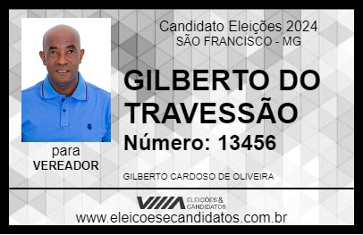 Candidato GILBERTO DO TRAVESSÃO 2024 - SÃO FRANCISCO - Eleições