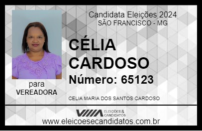 Candidato CÉLIA CARDOSO 2024 - SÃO FRANCISCO - Eleições