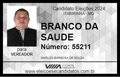 Candidato BRANCO DA SAUDE 2024 - ITABIRINHA - Eleições