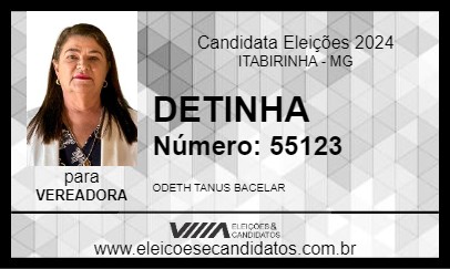 Candidato DETINHA 2024 - ITABIRINHA - Eleições