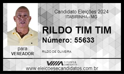 Candidato RILDO TIM TIM 2024 - ITABIRINHA - Eleições