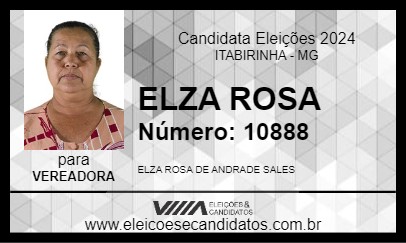 Candidato ELZA ROSA 2024 - ITABIRINHA - Eleições