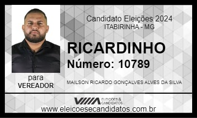 Candidato RICARDINHO 2024 - ITABIRINHA - Eleições