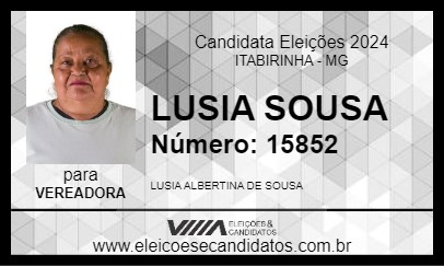 Candidato LUSIA SOUSA 2024 - ITABIRINHA - Eleições