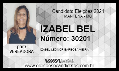 Candidato IZABEL BEL 2024 - MANTENA - Eleições