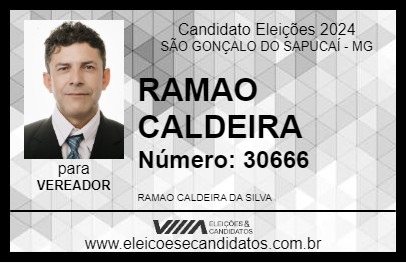 Candidato RAMAO CALDEIRA 2024 - SÃO GONÇALO DO SAPUCAÍ - Eleições