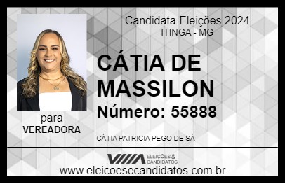 Candidato CÁTIA DE MASSILON 2024 - ITINGA - Eleições