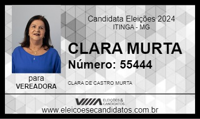 Candidato CLARA MURTA 2024 - ITINGA - Eleições